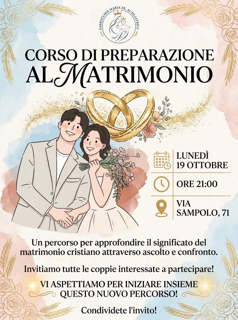 CORSO DI PREPARAZIONE AL MATRIMONIO